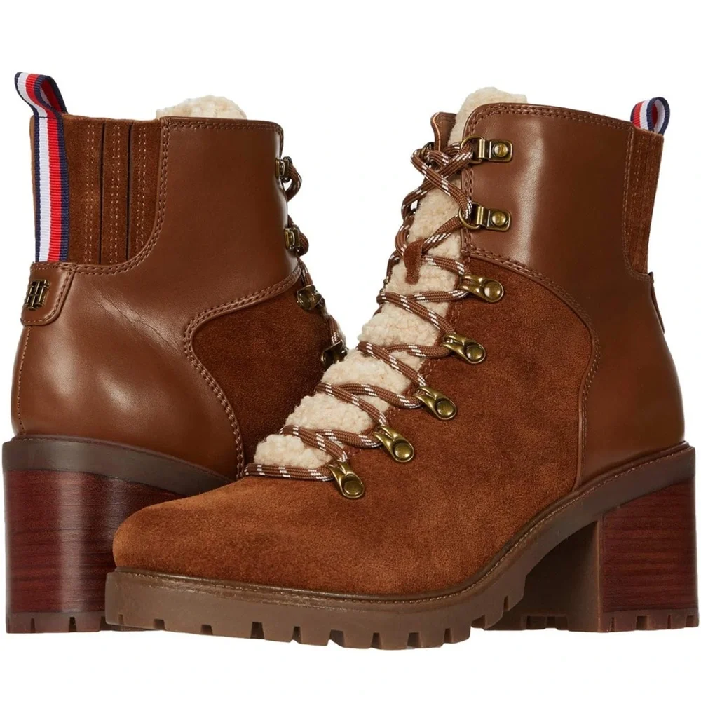 Tommy Hilfiger | Women's Lamere Suede Almond Toe Booties | 8 - Picture 7 of 7